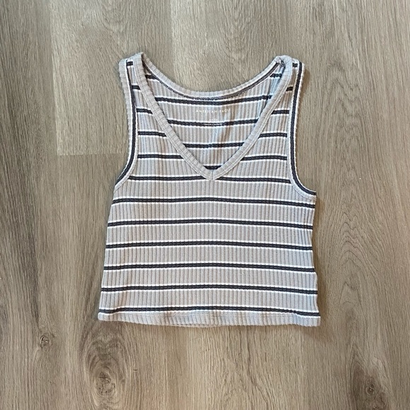 AE Striped Cropped Tank - Picture 1 of 2